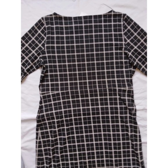 J Jill Wearever Collection Faux Wrap Stretch Black White Windowpane Womens Small - Picture 9 of 9